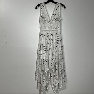 Allyson White Polka Dot Midi Dress